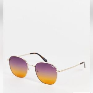 Quay Jezabell round sunglasses in purple ombre NIB